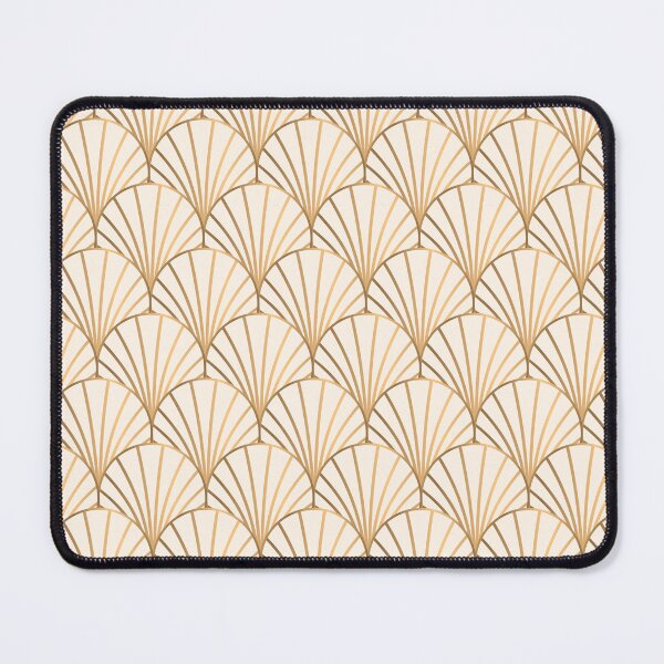 Item preview, Art Deco Golden and White Fans designed and sold by Divine Ease.