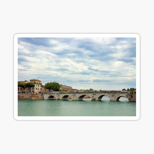 Item preview, Old stone Tiberius bridge in Rimini, Italy designed and sold by goceris.