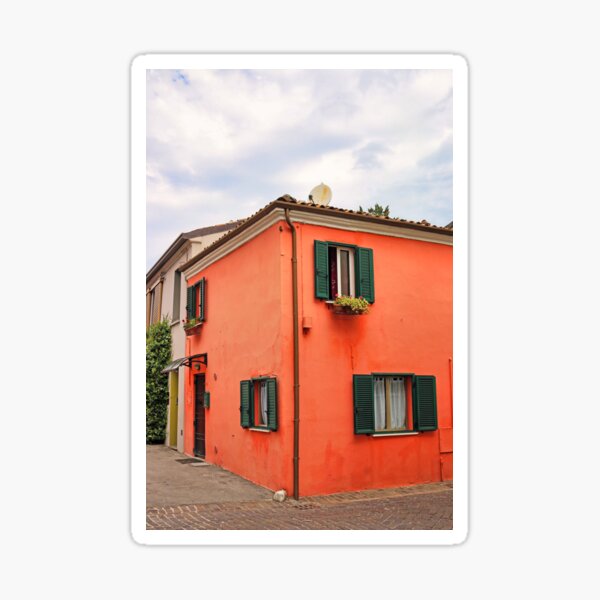Item preview, Old red house in Rimini, Italy designed and sold by goceris.