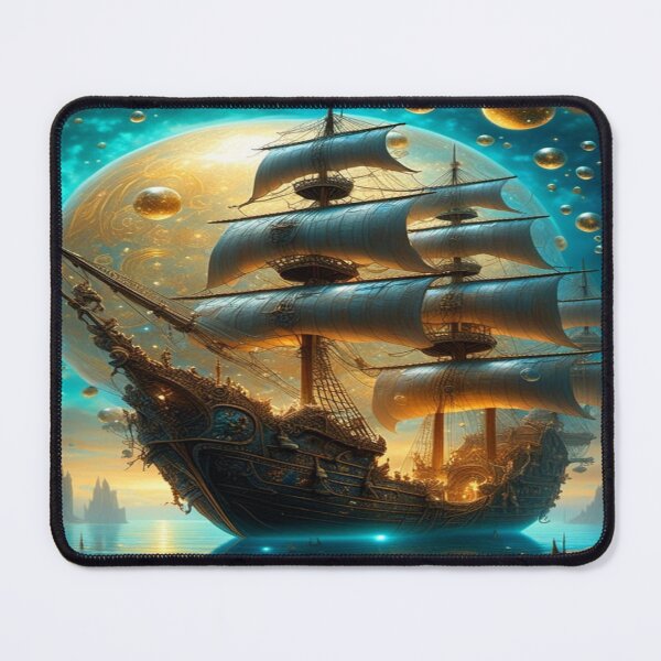 Item preview, Celestial Voyager - The Golden Ship designed and sold by SoulbySea.
