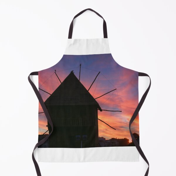 Item preview, Dramatic sunset sky over old windmill in Nessebar, Bulgaria designed and sold by goceris.