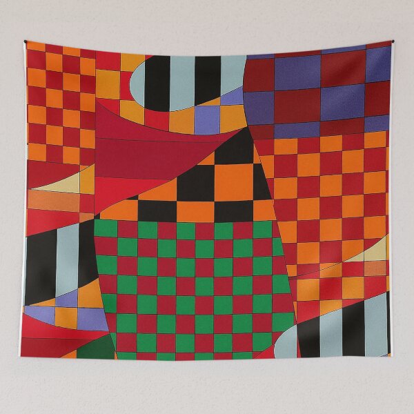Item preview, Bold Geometric Checkered Abstract Pattern	 designed and sold by weirdfishes123.