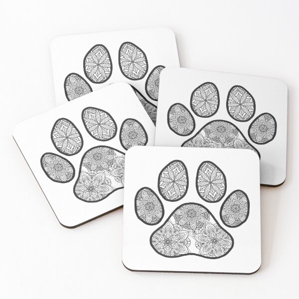 Item preview, Black Pawprint Mandala designed and sold by Ahenix.