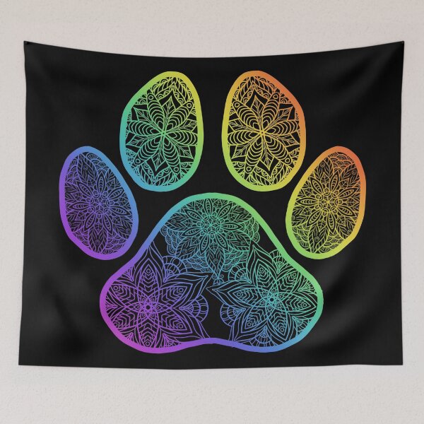 Item preview, Rainbow Pawprint Mandala designed and sold by Ahenix.