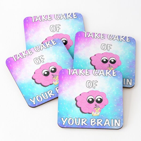 Item preview, Take Care of Your Brain- blue galaxy designed and sold by LaurenEhretArt.
