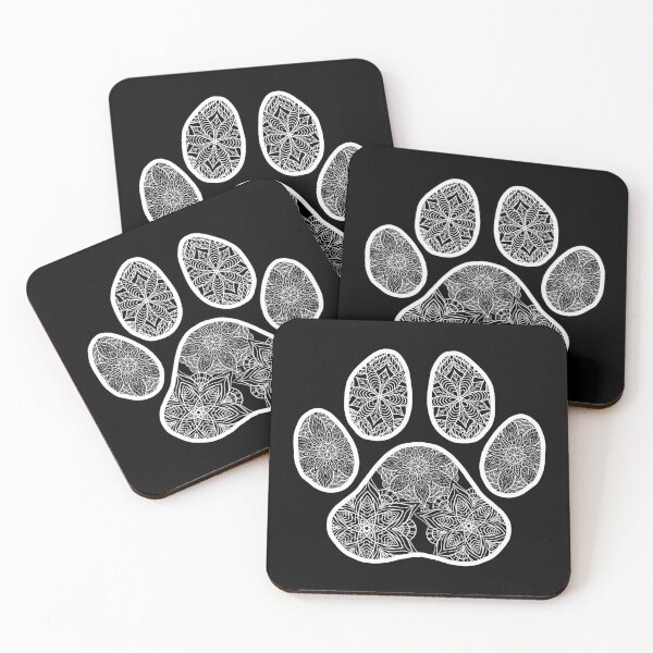 Item preview, White Pawprint Mandala designed and sold by Ahenix.