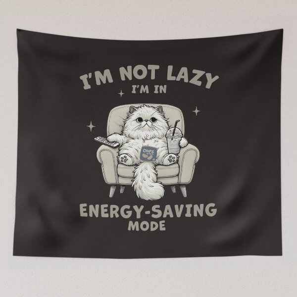 Item preview,  I'm Not Lazy: Energy-Saving Cat Mode designed and sold by Frame of Mind .