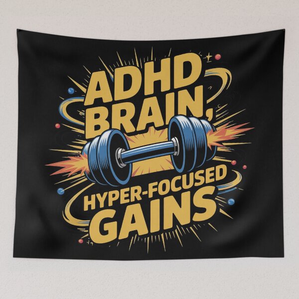 Artikelvorschau, ADHS-Gehirn, hyperfokussierte Fortschritte, ADHS-Fitness entworfen und verkauft von NoetherSym.