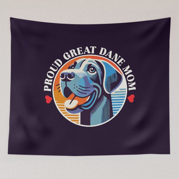 Item preview, Proud Great Dane Mom – King-Size Color Pop Badge designed and sold by Victor Shadehorn.
