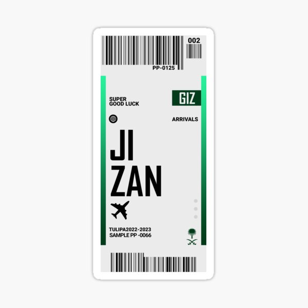 Item preview, Jizian Boarding Pass Sticker designed and sold by TulipaGraphics.