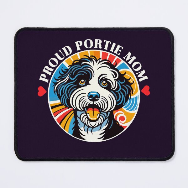 Item preview, Proud Portie Mom – Splash-Happy Sea-Dog Badge designed and sold by Victor Shadehorn.