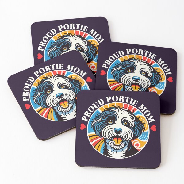 Item preview, Proud Portie Mom – Splash-Happy Sea-Dog Badge designed and sold by Victor Shadehorn.