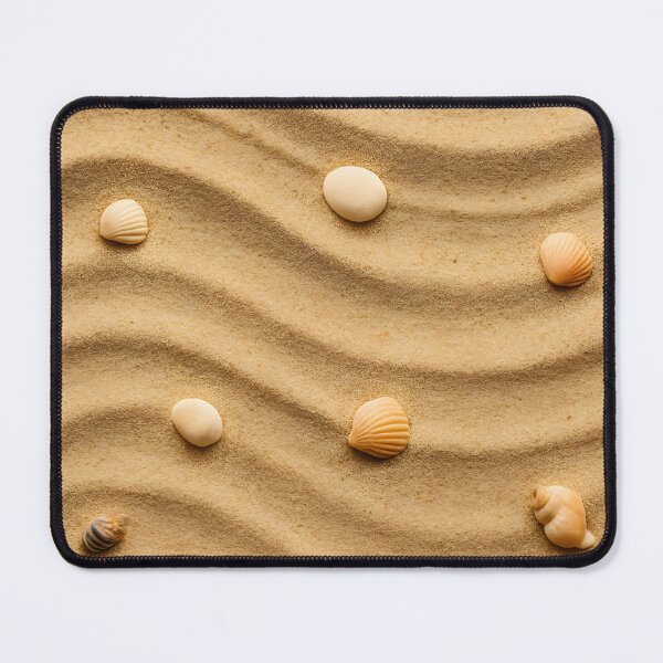 Item preview, Golden Sand Pattern with Seashells – Natural Beach Texture designed and sold by VoidBloom Studio.