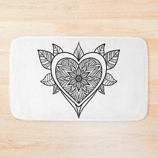 Item preview, Black Heart Mandala designed and sold by Ahenix.