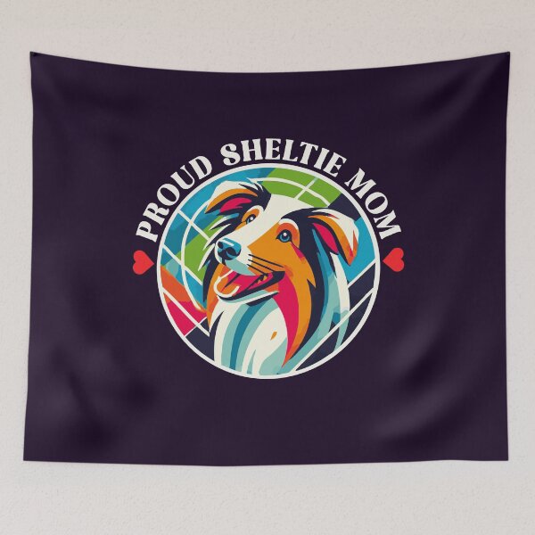 Item preview, Proud Sheltie Mom – Rainbow Rally Badge designed and sold by Victor Shadehorn.