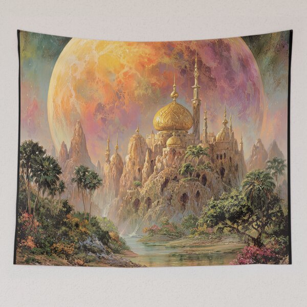 Item preview, Desert Palace Under Orange Moon designed and sold by bloorose.
