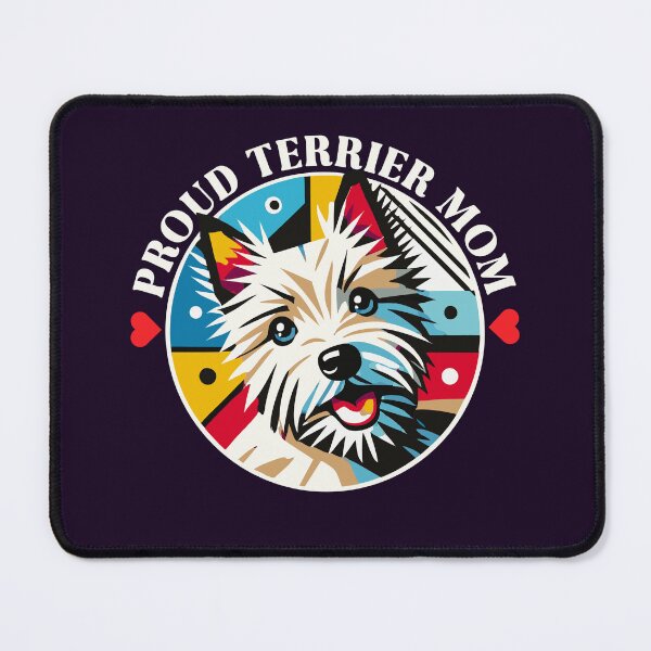 Item preview, Proud Terrier Mom – Spunky Spark-Patch Badge designed and sold by Victor Shadehorn.