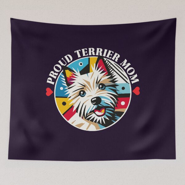 Item preview, Proud Terrier Mom – Spunky Spark-Patch Badge designed and sold by Victor Shadehorn.