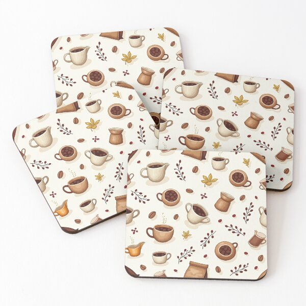 Item preview, Coffee Time — Cozy Coffee Pattern for Stickers, T-Shirts & Mugs designed and sold by JuliJoy.