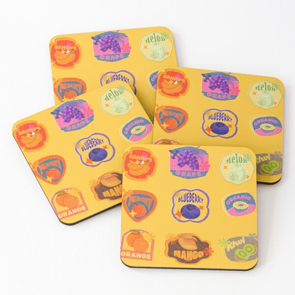 Item preview, Retro Fruit Sticker Labels Sticker Pack Vintage Sticker Pack designed and sold by Wordsmith-Wear.