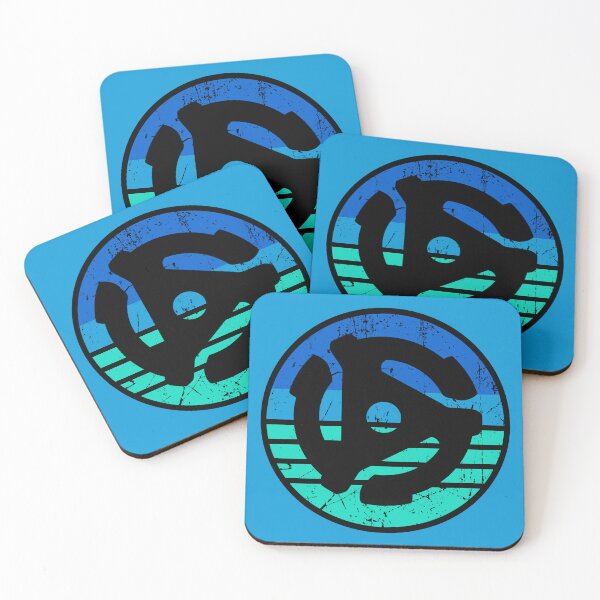 Item preview, Retro 45 RPM Adapter Distressed Blue Sunset  designed and sold by electrovista.