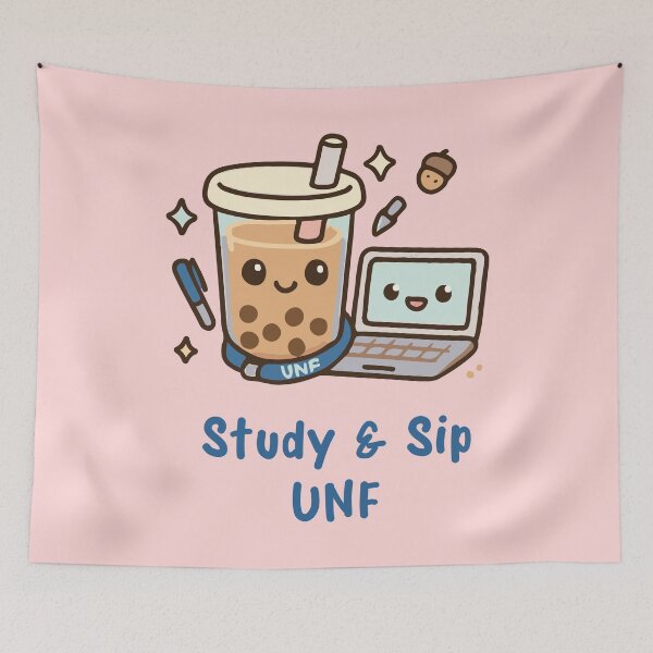 Item preview, University of north florida, Study & Sip, UNF Kawaii  designed and sold by Maussa Ivimas.