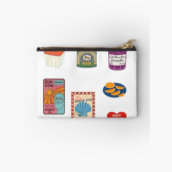 Item preview, Retro Food & Label Sticker Sheet – Colorful Vintage Graphic Collage designed and sold by weirdfishes123.