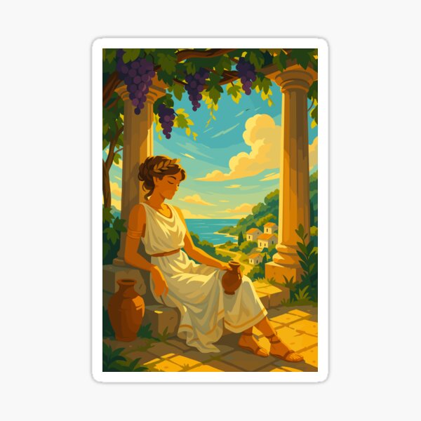 Item preview, Mediterranean Muse – Ancient Greek Woman by the Sea designed and sold by NeroKanji.