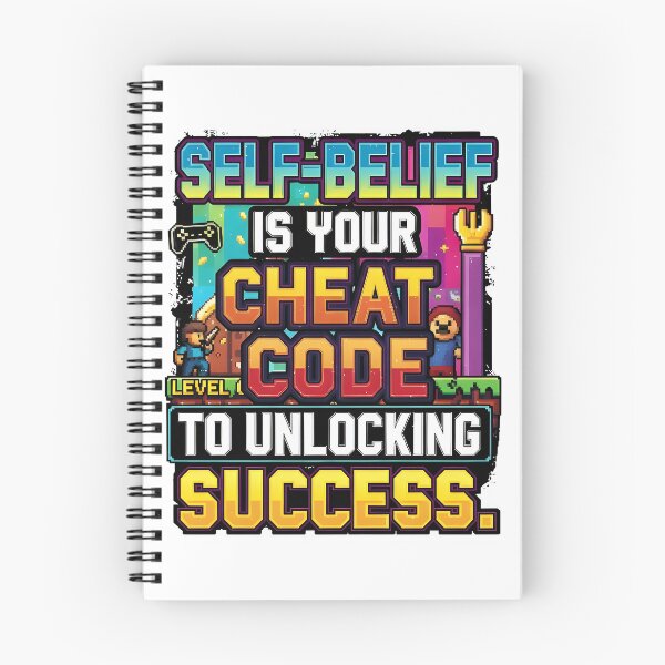 Item preview, Your Pixelated Cheat Code to Success - Retro Gaming Motivation designed and sold by Polymorph-Press.