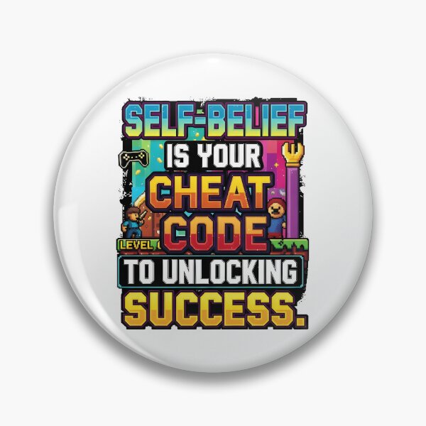 Item preview, Your Pixelated Cheat Code to Success - Retro Gaming Motivation designed and sold by Polymorph-Press.