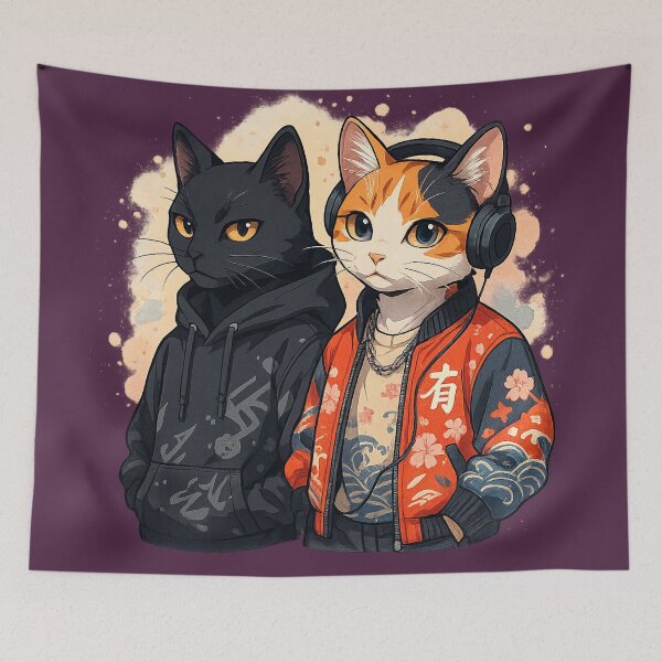Item preview, kawaii cool cats streetwear designed and sold by KawaiiFanta.