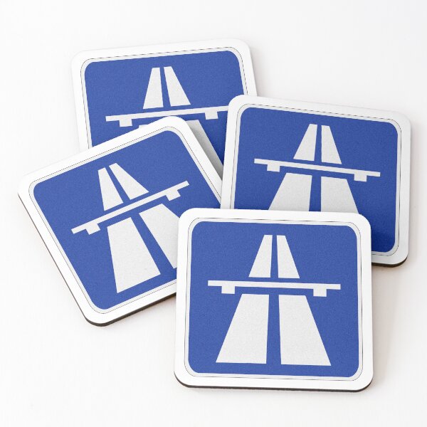 Item preview, Autobahn Blue Road Sign designed and sold by Abstract65.