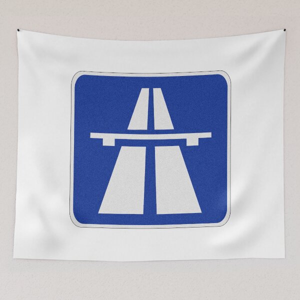 Item preview, Autobahn Blue Road Sign designed and sold by Abstract65.