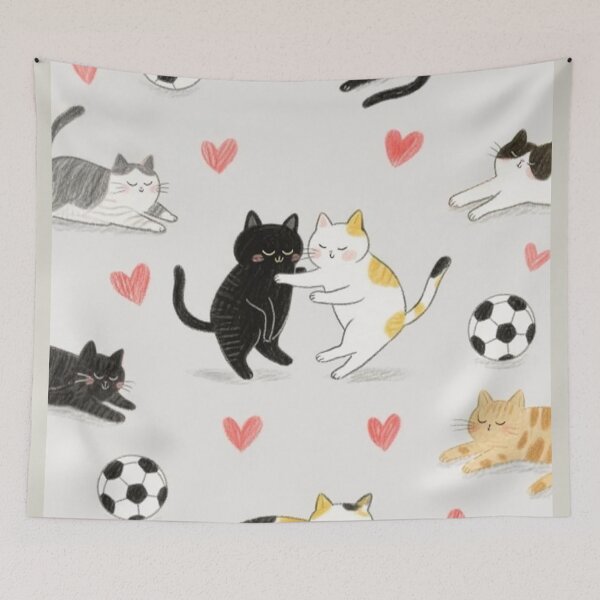 Item preview, kitties and football2 designed and sold by artsmeow.