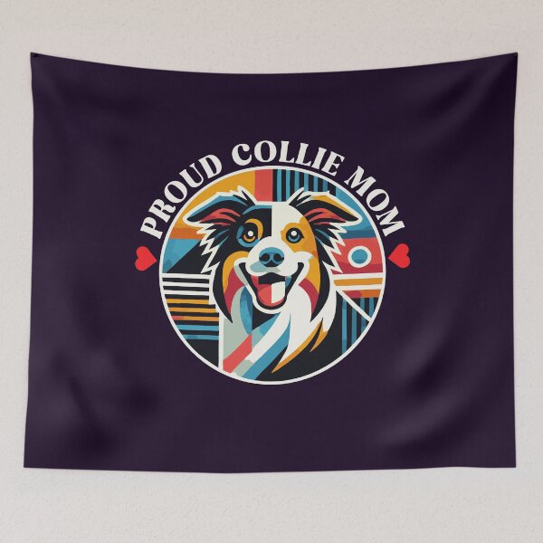 Item preview, Proud Collie Mom – Rainbow Herding Hero Retro Badge designed and sold by Victor Shadehorn.