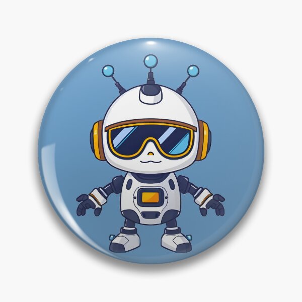 Item preview, Cute Robot in Sunglasses  designed and sold by KaviPatterns.