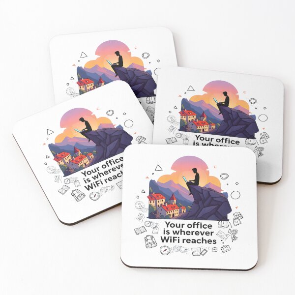 Item preview, Your Office Is Wherever WiFi Reaches - Digital Nomad Remote Work Adventure Design designed and sold by AnnDesignStudio.