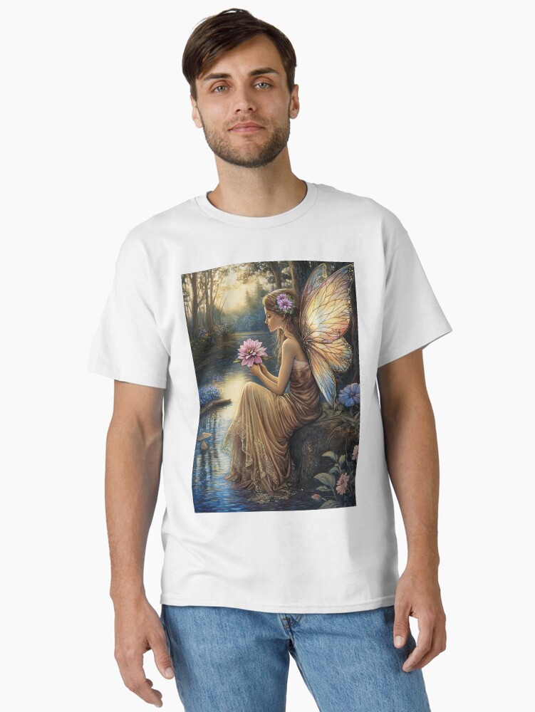 Thumbnail 2 of 7, Classic T-Shirt, When I Dream of Fairies designed and sold by phatpuppyart.
