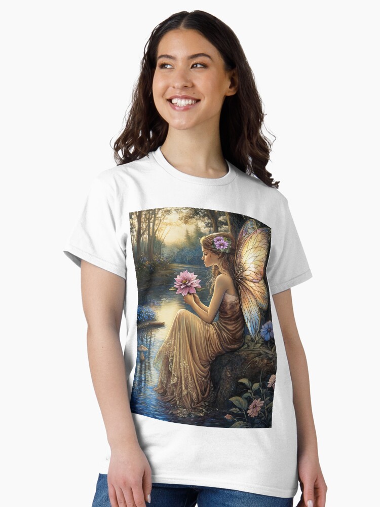Thumbnail 1 of 7, Classic T-Shirt, When I Dream of Fairies designed and sold by phatpuppyart.