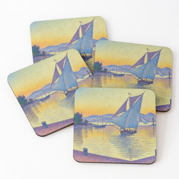 Item preview, Paul Signac, Le Port au Soleil Couchant, Saint-Tropez, Marine Art, Pointillism designed and sold by Artistic Gift Print.