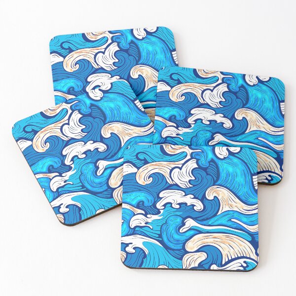 Item preview, Summer Ocean Waves Asian-Style Abstract Art Design designed and sold by DEC02.
