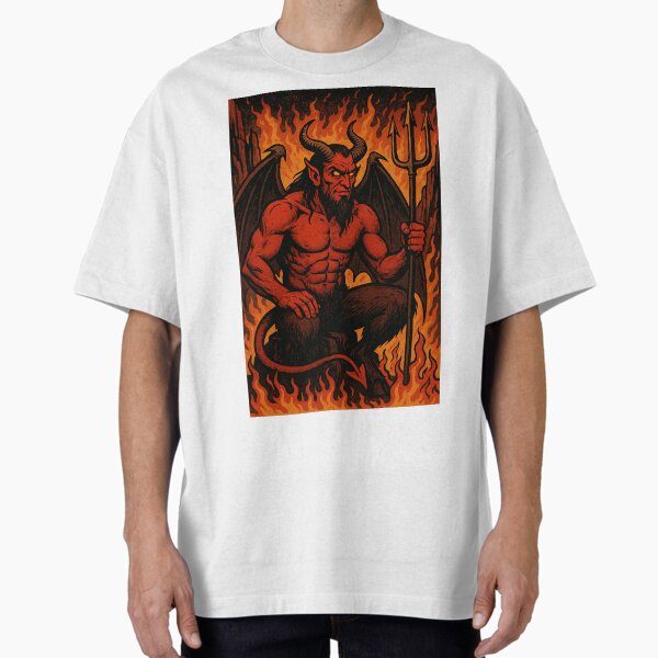 Item preview, Satan in Hell – Comic Style Poster Art designed and sold by BlanquitaArt.