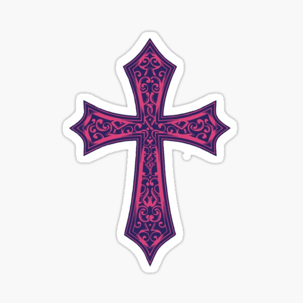 Item preview, Ornate Pink Purple Cross designed and sold by Abstract65.
