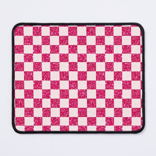 Item preview, Pink Glitter Checkered Cream Print designed and sold by doodlebymeg.