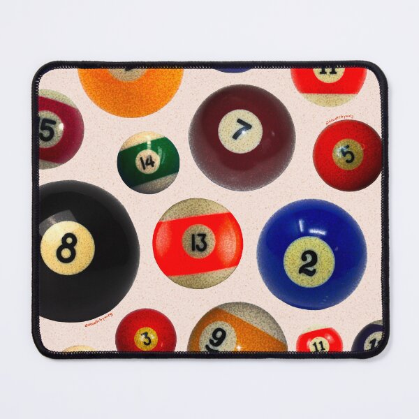 Item preview, Pool Ball Collage Print designed and sold by doodlebymeg.
