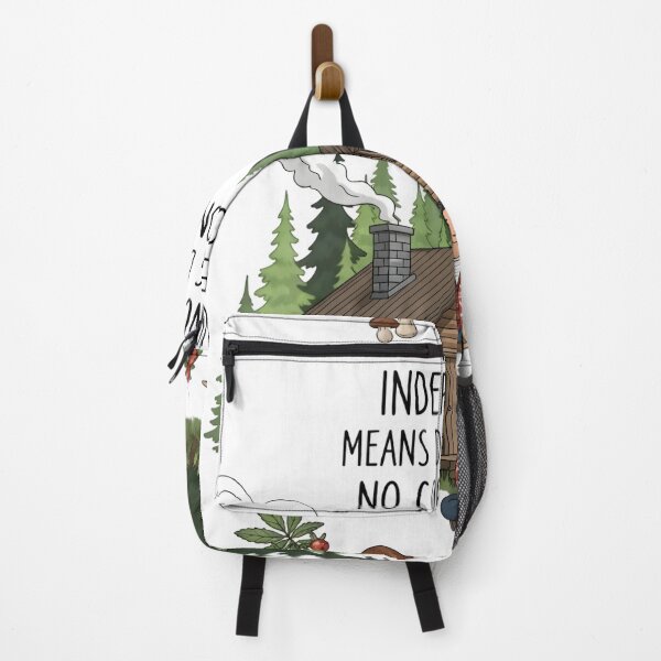 Item preview, True Independence Means Depending On No Corporation - Off Grid Cabin Life Design designed and sold by AnnDesignStudio.