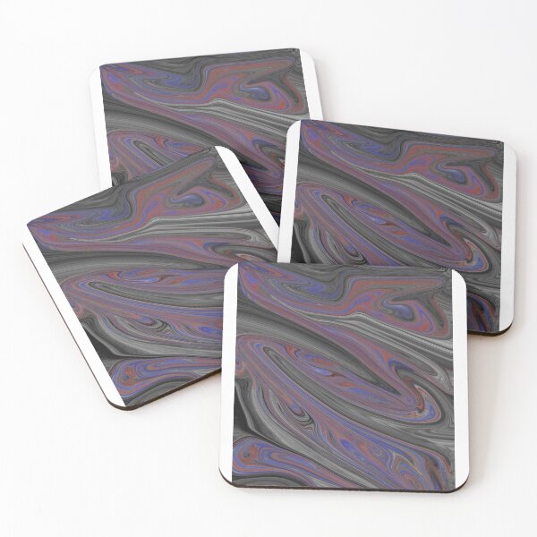 Item preview, Black Grey Red and Blue Fluid Abstract Art designed and sold by Abstract65.