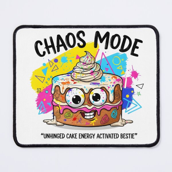 Item preview, Chaos Mode Activated - Unhinged Cake Energy Bestie Colorful Fun Design designed and sold by AnnDesignStudio.