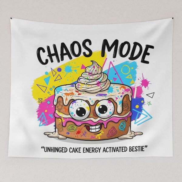 Item preview, Chaos Mode Activated - Unhinged Cake Energy Bestie Colorful Fun Design designed and sold by AnnDesignStudio.