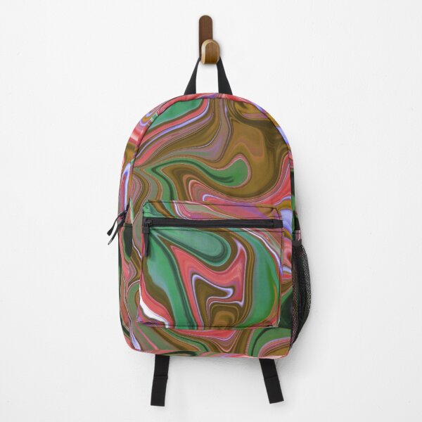 Item preview, Green Pink and Brown Fluid Wavy Abstract Art designed and sold by Abstract65.